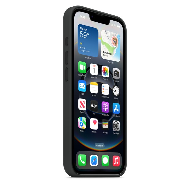 Sie sehen ein Bild von iPhone 16e Silikon Case − Schwarz, Produktbild: 03 iPhone 16e Silikon Case − Schwarz, A-Nr.: MD3N4ZM/A - 03