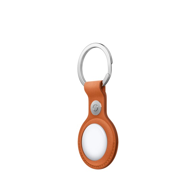 Sie sehen ein Bild von AirTag Feingewebe Schlüsselanhänger – Fuchsrot, Produktbild: 02 AirTag Feingewebe Schlüsselanhänger – Fuchsrot, A-Nr.: MGFY4ZM/A - 02