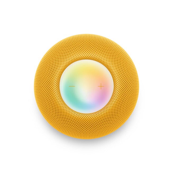 Sie sehen ein Bild von HomePod mini - Gelb, Produktbild: 04 HomePod mini - Gelb, A-Nr.: MJ2E3D/A - 04
