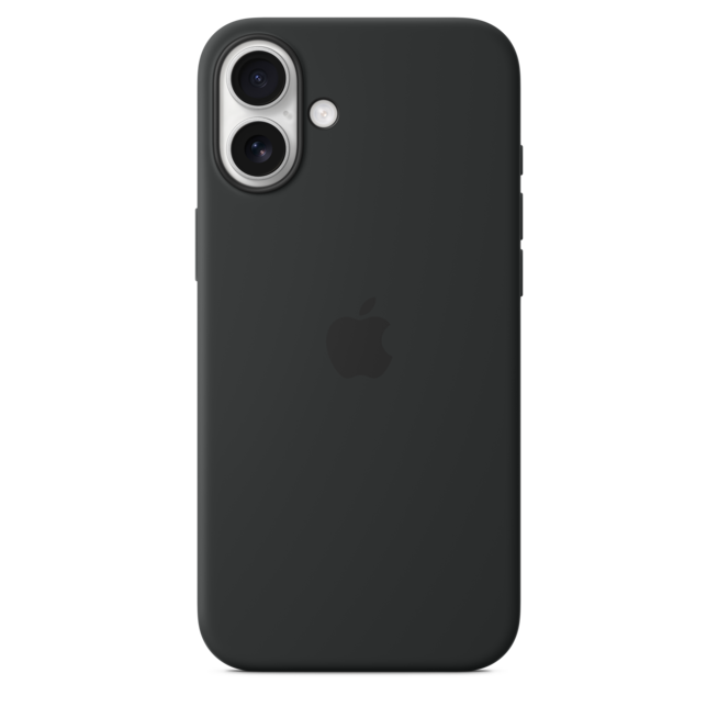 Sie sehen ein Bild von iPhone 16 Plus Silikon Case mit MagSafe – Schwarz, Produktbild: 04 iPhone 16 Plus Silikon Case mit MagSafe – Schwarz, A-Nr.: MYY93ZM/A - 04