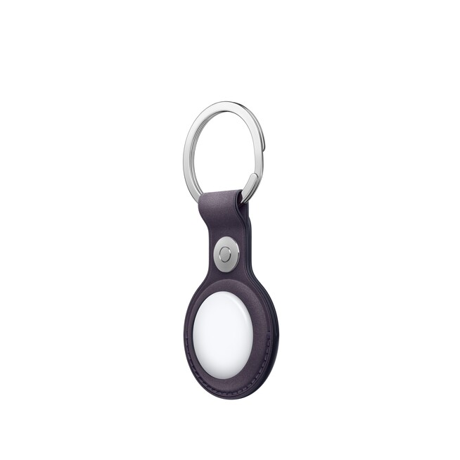 Sie sehen ein Bild von AirTag Feingewebe Schlüsselanhänger – Mitternachtsviolett, Produktbild: 02 AirTag Feingewebe Schlüsselanhänger – Mitternachtsviolett, A-Nr.: MGG04ZM/A - 02