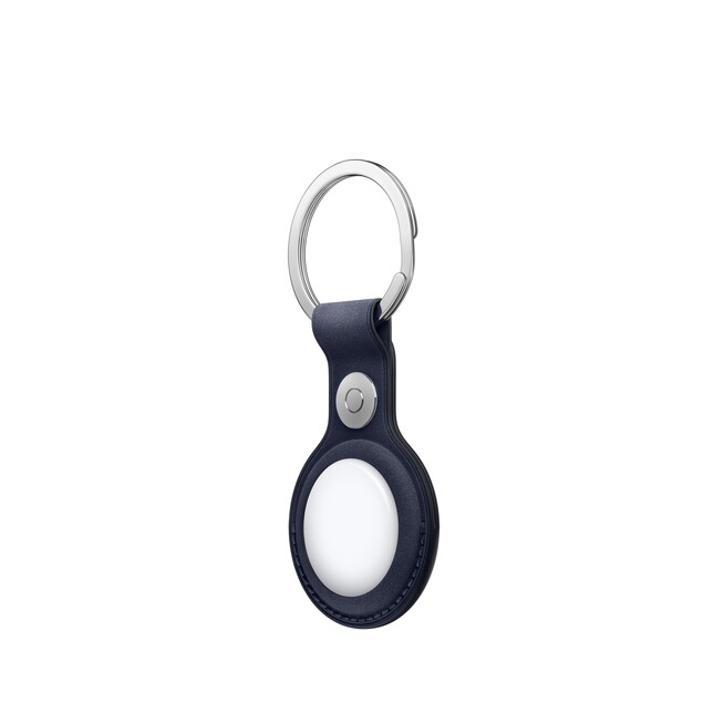 Sie sehen ein Bild von AirTag Feingewebe Schlüsselanhänger – Navy, Produktbild: 02 AirTag Feingewebe Schlüsselanhänger – Navy, A-Nr.: MGG14ZM/A - 02