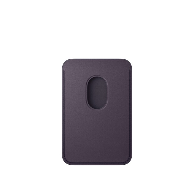 Sie sehen ein Bild von iPhone Feingewebe Wallet mit MagSafe – Mitternachtsviolett, Produktbild: 02 iPhone Feingewebe Wallet mit MagSafe – Mitternachtsviolett, A-Nr.: MGH84ZM/A - 02