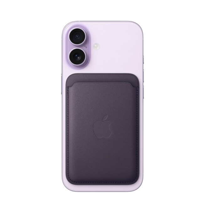 Sie sehen ein Bild von iPhone Feingewebe Wallet mit MagSafe – Mitternachtsviolett, Produktbild: 03 iPhone Feingewebe Wallet mit MagSafe – Mitternachtsviolett, A-Nr.: MGH84ZM/A - 03