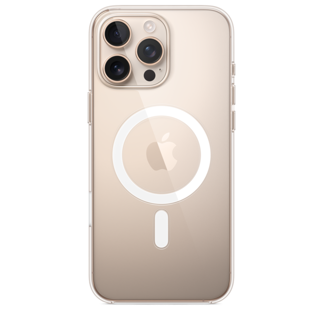 Sie sehen ein Bild von iPhone 16 Pro Max Clear Case mit MagSafe, Produktbild: 01 iPhone 16 Pro Max Clear Case mit MagSafe, A-Nr.: MA7F4ZM/A - 01