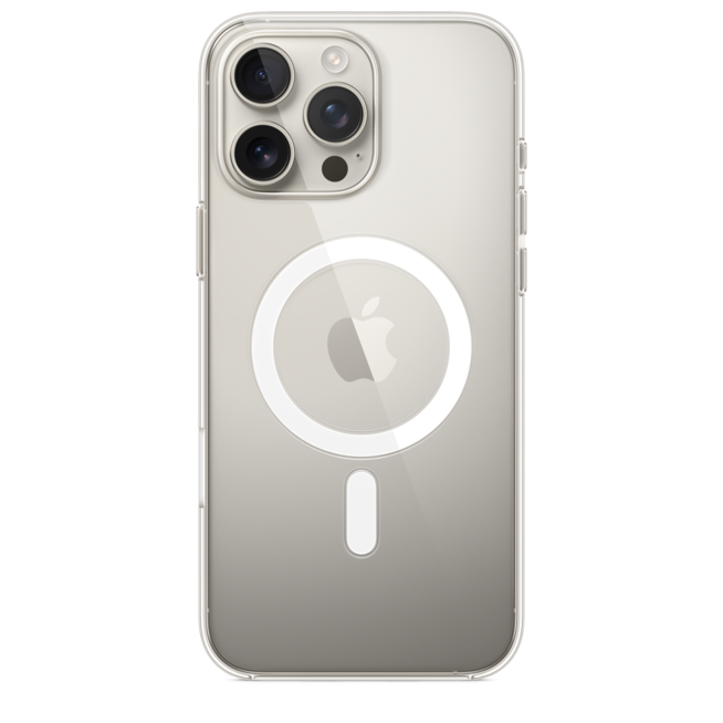Sie sehen ein Bild von iPhone 16 Pro Max Clear Case mit MagSafe, Produktbild: 02 iPhone 16 Pro Max Clear Case mit MagSafe, A-Nr.: MA7F4ZM/A - 02