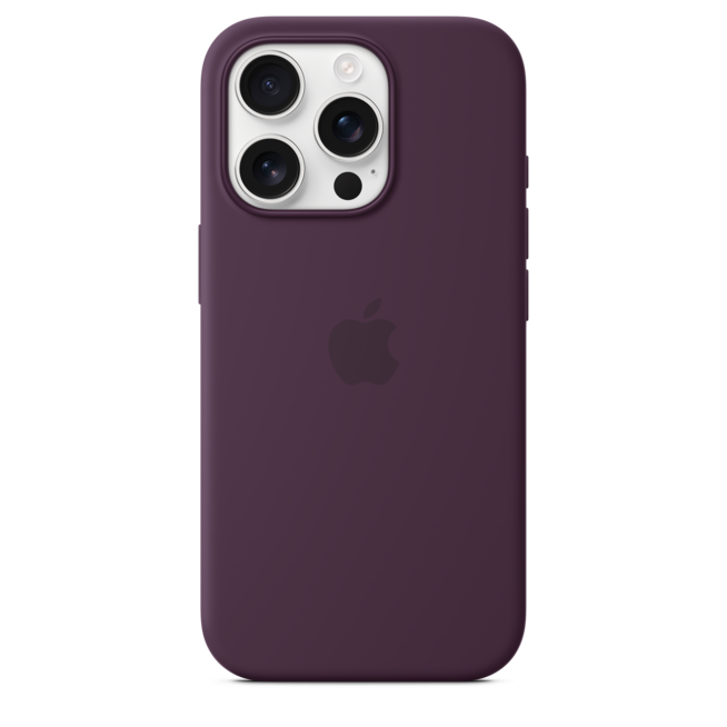 Sie sehen ein Bild von iPhone 16 Pro Silikon Case mit MagSafe – Pflaume, Produktbild: 03 iPhone 16 Pro Silikon Case mit MagSafe – Pflaume, A-Nr.: MYYM3ZM/A - 03