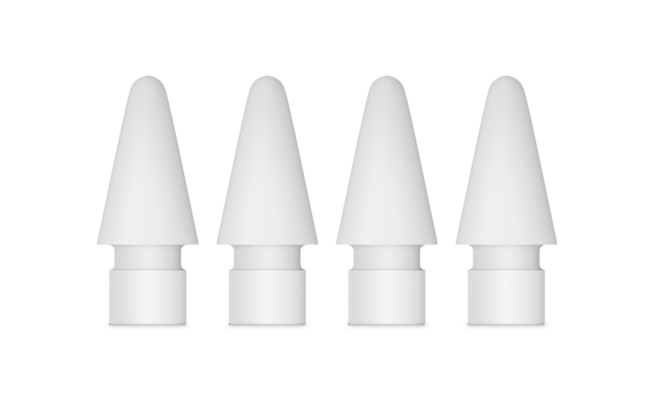 Sie sehen ein Bild von Apple Pencil Tips - 4 pack, Produktbild: 01 Apple Pencil Tips - 4 pack, A-Nr.: MX763ZM/A - 01