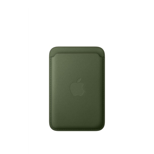 Sie sehen ein Bild von iPhone Feingewebe Wallet mit MagSafe – Moosgrün, Produktbild: 01 iPhone Feingewebe Wallet mit MagSafe – Moosgrün, A-Nr.: MGH74ZM/A - 01
