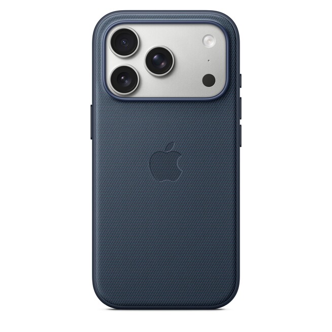 Sie sehen ein Bild von iPhone 17 Pro Funktionsgewebe Case mit MagSafe - Blau, Produktbild: 02 iPhone 17 Pro Funktionsgewebe Case mit MagSafe - Blau, A-Nr.: MGF44ZM/A - 02