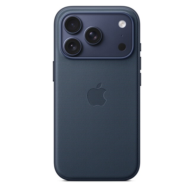 Sie sehen ein Bild von iPhone 17 Pro Funktionsgewebe Case mit MagSafe - Blau, Produktbild: 03 iPhone 17 Pro Funktionsgewebe Case mit MagSafe - Blau, A-Nr.: MGF44ZM/A - 03