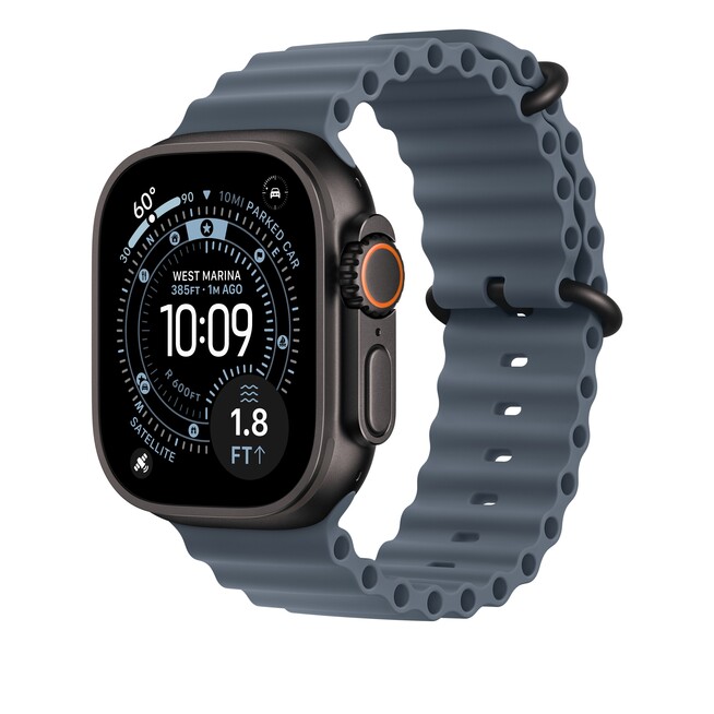 Sie sehen ein Bild von Verlängerung für 49 mm Ocean Armband Maritimblau - Titan Schwarz, Produktbild: 02 Verlängerung für 49 mm Ocean Armband Maritimblau - Titan Schwarz, A-Nr.: MGCK4ZM/A - 02