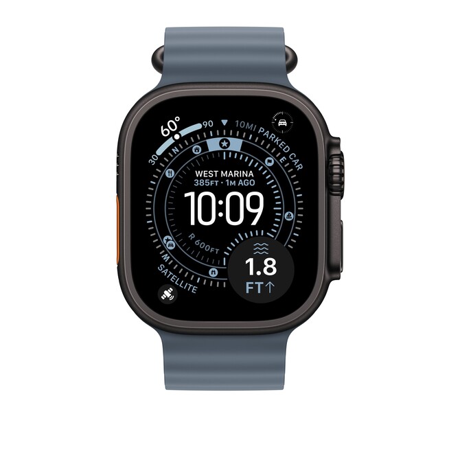Sie sehen ein Bild von Verlängerung für 49 mm Ocean Armband Maritimblau - Titan Schwarz, Produktbild: 03 Verlängerung für 49 mm Ocean Armband Maritimblau - Titan Schwarz, A-Nr.: MGCK4ZM/A - 03