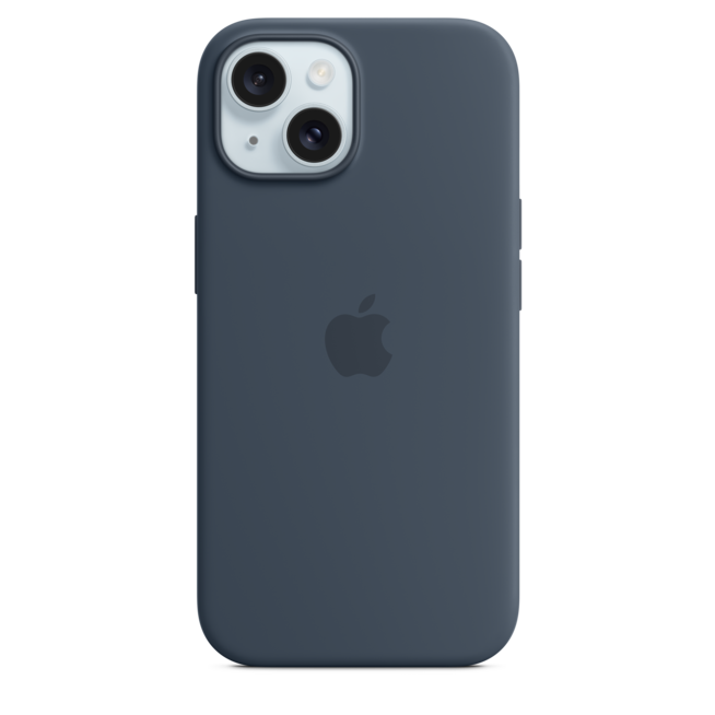 iPhone 15 Silikon Case mit MagSafe – Sturmblau, A-Nr.: MXPF3ZM/A - 01