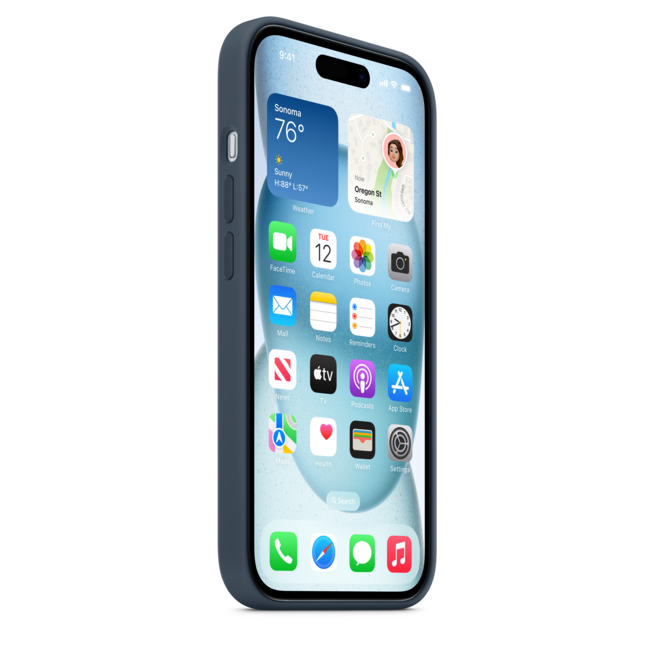iPhone 15 Silikon Case mit MagSafe – Sturmblau, A-Nr.: MXPF3ZM/A - 07