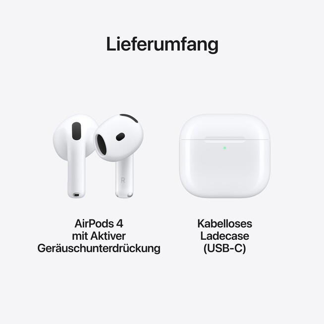 AirPods 4 mit Aktiver Geräusch­unter­drückung, A-Nr.: MXP93ZM/A - 09