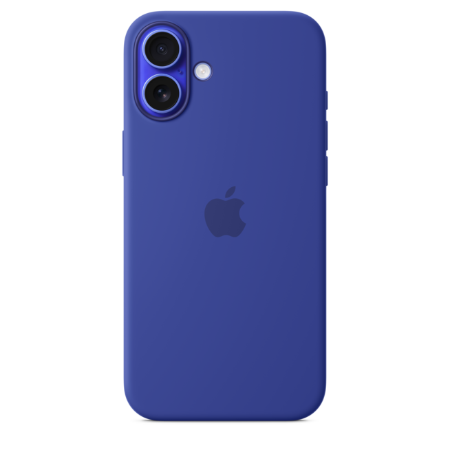 Sie sehen ein Bild von iPhone 16 Plus Silikon Case mit MagSafe – Ultramarin, Produktbild: 01 iPhone 16 Plus Silikon Case mit MagSafe – Ultramarin, A-Nr.: MYYF3ZM/A - 01