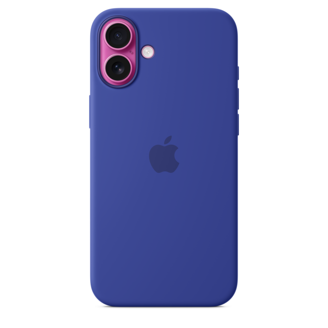 Sie sehen ein Bild von iPhone 16 Plus Silikon Case mit MagSafe – Ultramarin, Produktbild: 03 iPhone 16 Plus Silikon Case mit MagSafe – Ultramarin, A-Nr.: MYYF3ZM/A - 03
