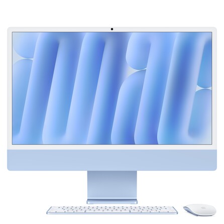 24" iMac mit Retina 4,5K Display: Apple M4 Chip mit 8‑Core CPU und 8‑Core GPU, 256 GB SSD - Blau, A-Nr.: MWUF3D/A - 01
