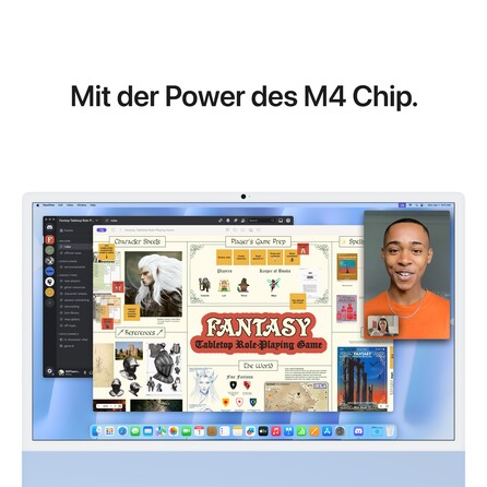 24" iMac mit Retina 4,5K Display: Apple M4 Chip mit 8‑Core CPU und 8‑Core GPU, 256 GB SSD - Blau, A-Nr.: MWUF3D/A - 06