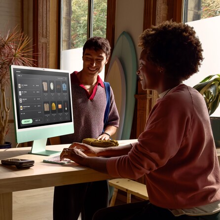 24" iMac mit Retina 4,5K Display: Apple M4 Chip mit 8‑Core CPU und 8‑Core GPU, 256 GB SSD - Blau, A-Nr.: MWUF3D/A - 08