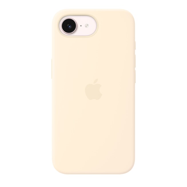 Sie sehen ein Bild von iPhone 17e Silikon Case mit MagSafe – Vanille, Produktbild: 02 iPhone 17e Silikon Case mit MagSafe – Vanille, A-Nr.: MHWG4ZM/A - 02