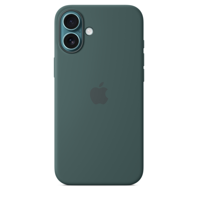 Sie sehen ein Bild von iPhone 16 Plus Silikon Case mit MagSafe – Seegrün, Produktbild: 02 iPhone 16 Plus Silikon Case mit MagSafe – Seegrün, A-Nr.: MYYH3ZM/A - 02
