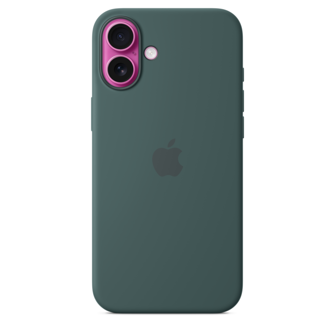 Sie sehen ein Bild von iPhone 16 Plus Silikon Case mit MagSafe – Seegrün, Produktbild: 03 iPhone 16 Plus Silikon Case mit MagSafe – Seegrün, A-Nr.: MYYH3ZM/A - 03