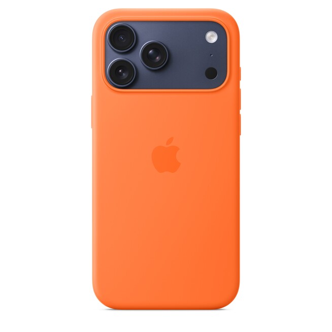 Sie sehen ein Bild von iPhone 17 Pro Max Silikon Case mit MagSafe - Orange, Produktbild: 03 iPhone 17 Pro Max Silikon Case mit MagSafe - Orange, A-Nr.: MGFL4ZM/A - 03