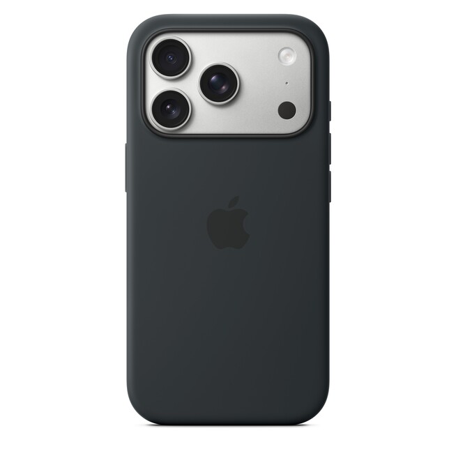 Sie sehen ein Bild von iPhone 17 Pro Silikon Case mit MagSafe - Schwarz, Produktbild: 02 iPhone 17 Pro Silikon Case mit MagSafe - Schwarz, A-Nr.: MGFK4ZM/A - 02