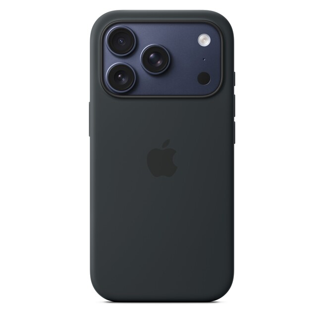Sie sehen ein Bild von iPhone 17 Pro Silikon Case mit MagSafe - Schwarz, Produktbild: 03 iPhone 17 Pro Silikon Case mit MagSafe - Schwarz, A-Nr.: MGFK4ZM/A - 03