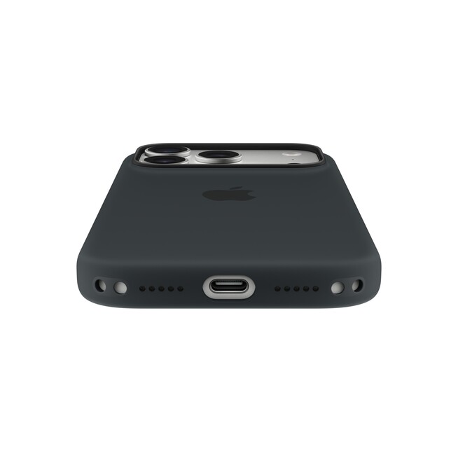Sie sehen ein Bild von iPhone 17 Pro Silikon Case mit MagSafe - Schwarz, Produktbild: 05 iPhone 17 Pro Silikon Case mit MagSafe - Schwarz, A-Nr.: MGFK4ZM/A - 05