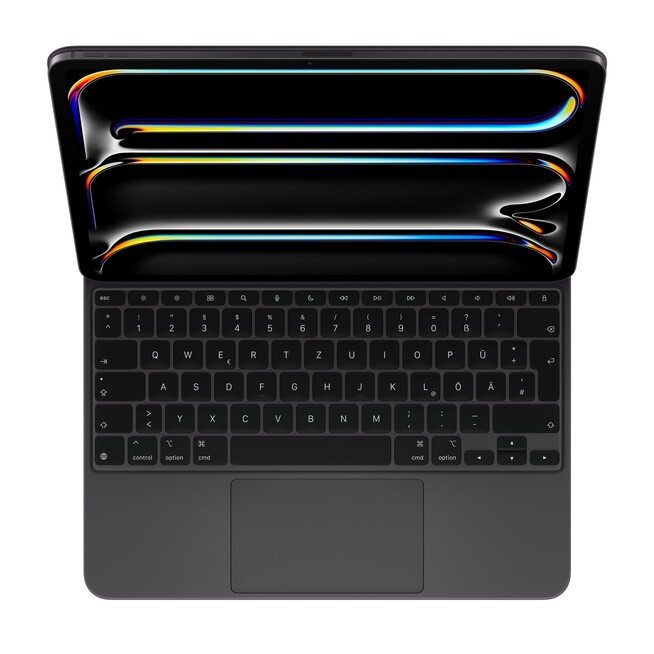 Sie sehen ein Bild von Magic Keyboard für 13" iPad Pro (M4) - Deutsch - Schwarz, Produktbild: 04 Magic Keyboard für 13" iPad Pro (M4) - Deutsch - Schwarz, A-Nr.: MWR53D/A - 04