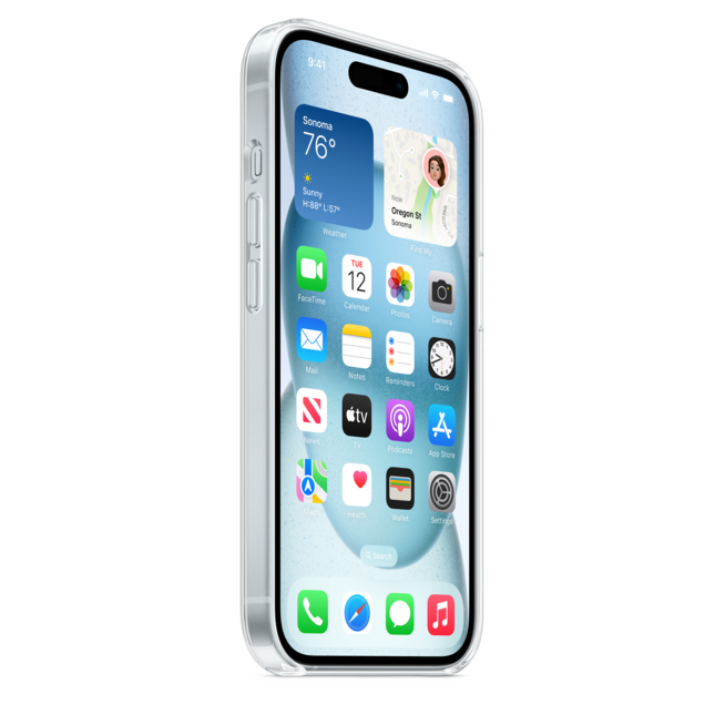 Sie sehen ein Bild von iPhone 15 Clear Case mit MagSafe, Produktbild: 07 iPhone 15 Clear Case mit MagSafe, A-Nr.: MXRK3ZM/A - 07