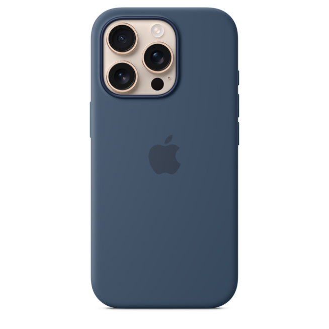 iPhone 16 Pro Silikon Case mit MagSafe – Denim, A-Nr.: MYYK3ZM/A - 01