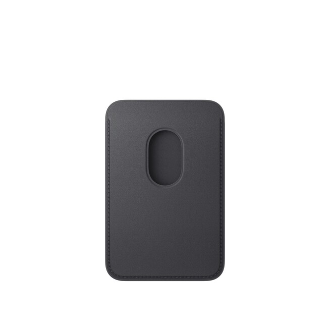 Sie sehen ein Bild von iPhone Feingewebe Wallet mit MagSafe – Schwarz, Produktbild: 02 iPhone Feingewebe Wallet mit MagSafe – Schwarz, A-Nr.: MGHA4ZM/A - 02