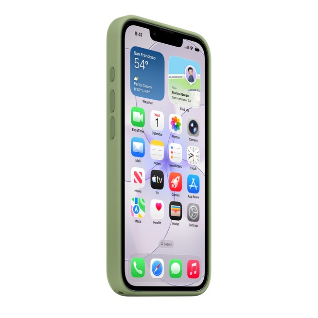 iPhone 17e Silikon Case mit MagSafe – Hellmoosgrün, A-Nr.: MHWF4ZM/A - 04