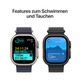 Apple Watch Ultra 2 GPS + Cellular, 49 mm Titangehäuse Schwarz, Alpine Loop Dunkelgrün − Small, A-Nr.: MX4Q3FD/A - 05