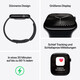 Apple Watch Series 10 GPS + Cellular, 42 mm Aluminiumgehäuse Diamantschwarz, Sportarmband Schwarz ­−M/L, A-Nr.: MWX73QF/A - 03