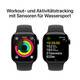 Apple Watch Series 10 GPS + Cellular, 42 mm Aluminiumgehäuse Diamantschwarz, Sportarmband Schwarz ­−M/L, A-Nr.: MWX73QF/A - 04