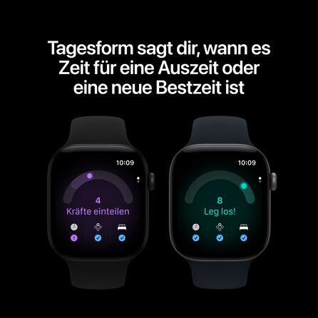 Apple Watch Series 12 GPS, 42 mm Aluminiumgehäuse Schwarz, Sportarmband Schwarz − S/M, A-Nr.: MJEA4ZR/A - 04